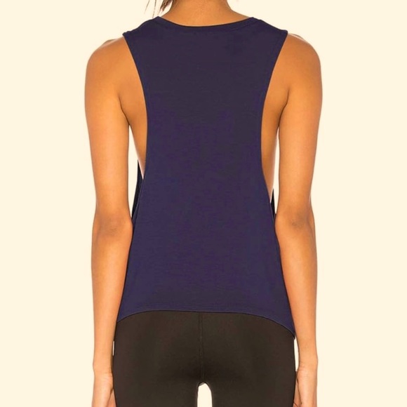 Soft Yoga Workout Top Navy Blue Size Medium - Picture 2 of 8